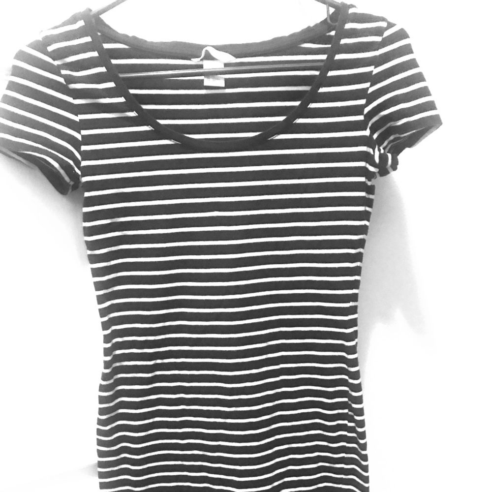 Striped Formfitting T-shirt Dress